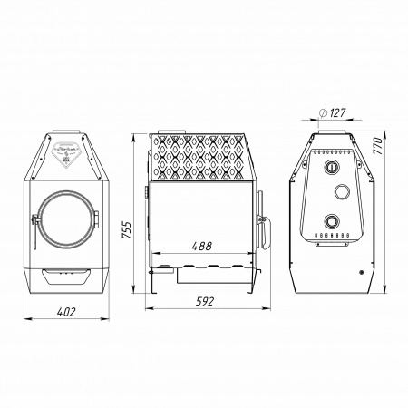Отопительная печь Стокер Термо 250-АКВА, Ермак