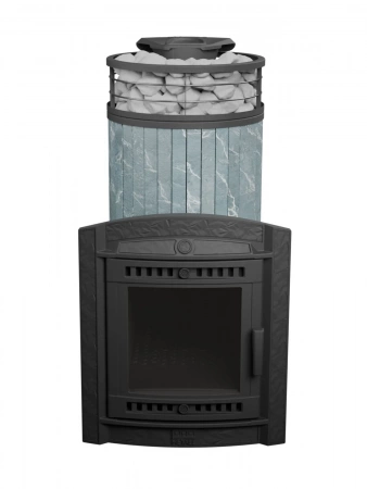 Печь чугунная "Атмосфера XL" Талькохлорит ламель+сетка С ТОННЕЛЕМ ПроМеталл