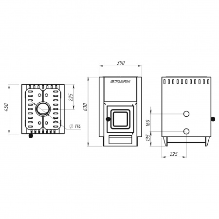 Ермак Универсал 14 (банно-отопительная печь)