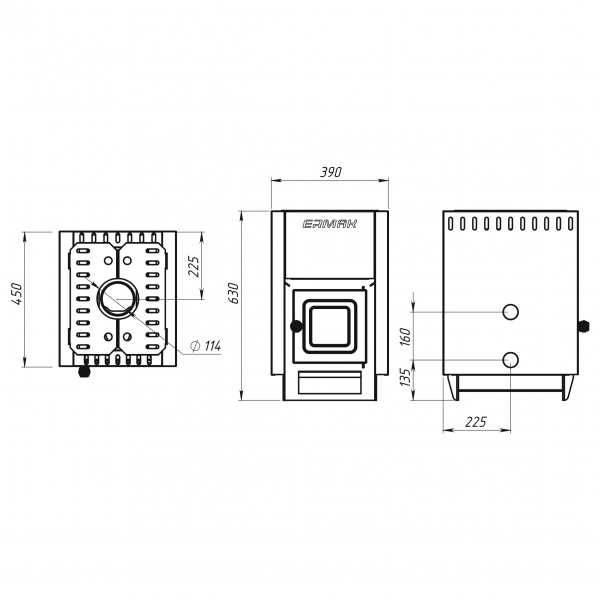 Ермак Универсал 14 (банно-отопительная печь)