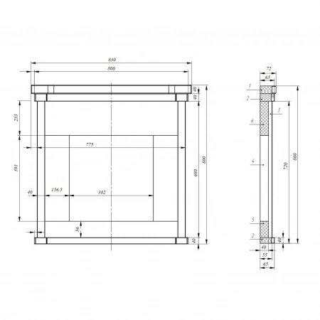 Портал для печей "Атмосфера" (Талькохлорит) mini ПроМеталл