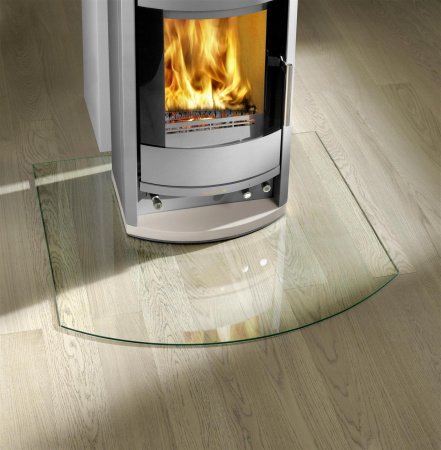 Термозакаленная панель под печь № 5 850*1100*6 мм закругление с одной стороны