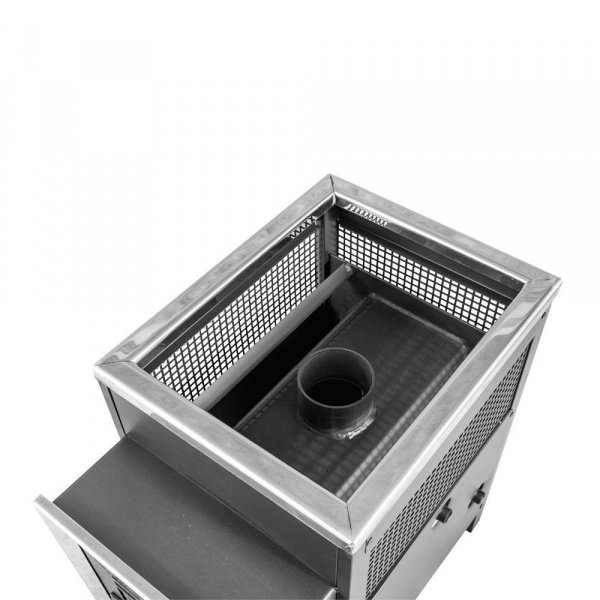 Печь для бани Радуга 21 6 мм дверца со стеклом, с теплообменником