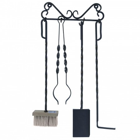 Набор для камина настенный 4 предмета (ковка, цвет бронза) М