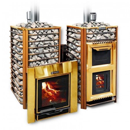 Печь для бани «Ермак 36 Сетка-Люкс (GOLD)», Нерж-5мм 304 INOX