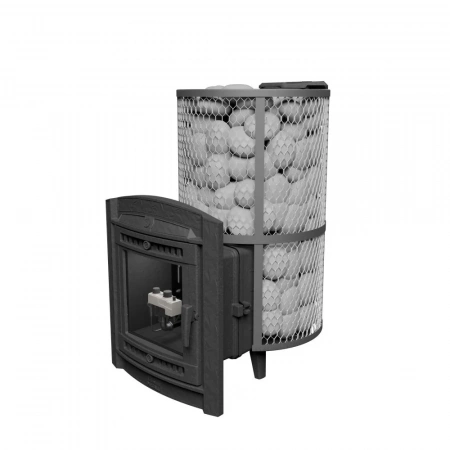 Печь чугунная "Атмосфера XL" сетка нержавейка с газовой горелкой ПроМеталл