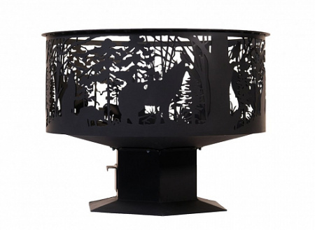 Костровая чаша "Природа" на подставке с зольным ящиком Сибирь