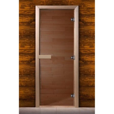 Дверь стеклянная бронза 1700х700  Ольха, с порогом