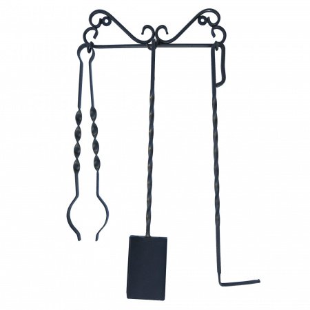 Набор для камина настенный 3 предмета (ковка, цвет бронза) М