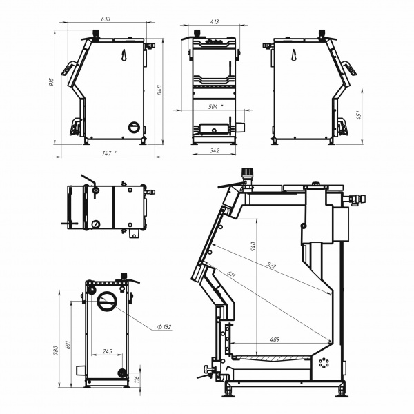 Котел отопительный Стокер Pro 16 Ермак