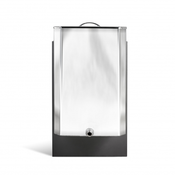 Печь банная из трубы, 6 мм Радуга 26 Б со стеклом - под навесной бак сзади (бак приобретается отдельно на 50 л)