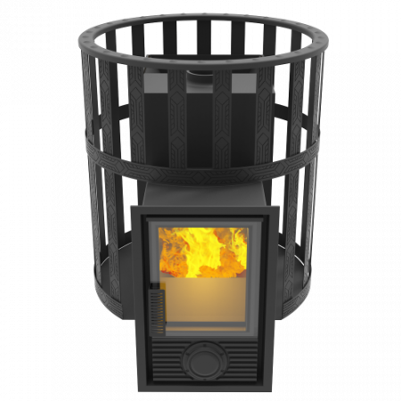 Печь для бани «Викинг 24» ДТ-2 стекло 230х270 мм, 6-8 мм