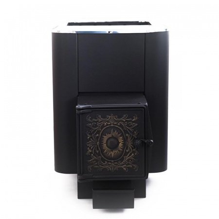 Чугунная печь для бани Сибирь 24 кожух, универсальная дверца