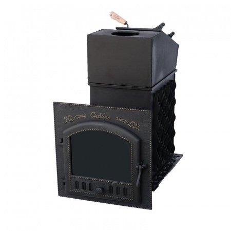 Печь для бани Сибирь 25 П ЗК, чугун + сталь, дверка 700х700