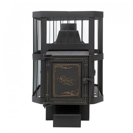 Печь для бани чугунная Сибирь 24 сетка, под остаток