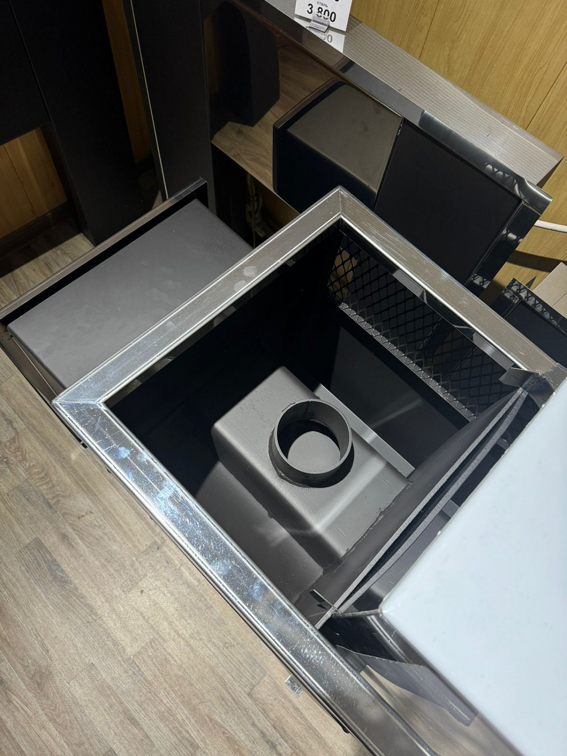 Печь для бани Радуга 35 6 мм под навесной бак 60 л (отдельно)