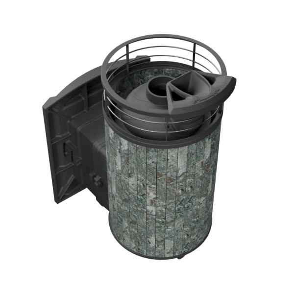 Печь чугунная "Атмосфера L" Жадеит ламель+сетка с газовой горелкой ПроМеталл