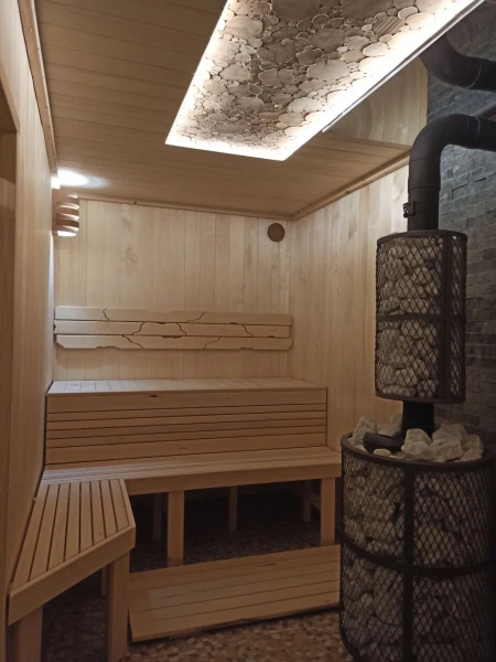 Печь чугунная "Атмосфера L" сетка нержавейка с газовой горелкой ПроМеталл