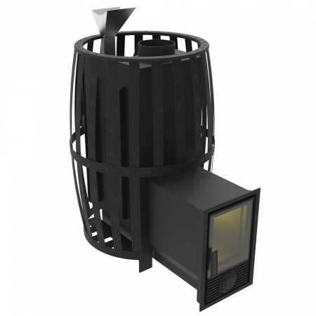 Печь для бани Витязь 18 Закрытая каменка, Д-2 стекло 230х270, 6-8 мм