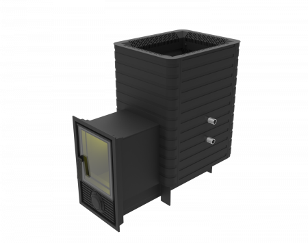 Печь для бани Фаворит 15 Д-2 дверца со стеклом 230х270 (под бак 35 л или теплообменник)