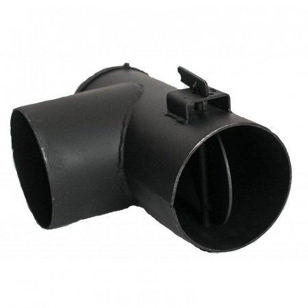 Переходник с шибером d 150 мм, круглый/ круглый, ВЕРТИКАЛЬНЫЙ, для котлов «Гефест 15,20; Сибирь 10, 15, 20»