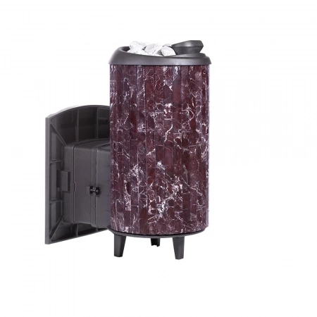 Печь чугунная "Атмосфера XL" в ламелях "Россо Леванто" ПроМеталл