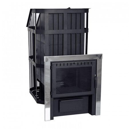 Печь для бани Сибирь с закрытой каменкой, со стеклом