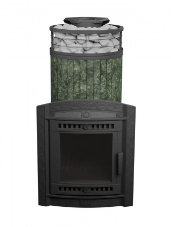 Печь чугунная "Атмосфера XL" Змеевик ламель+сетка С ТОННЕЛЕМ ПроМеталл