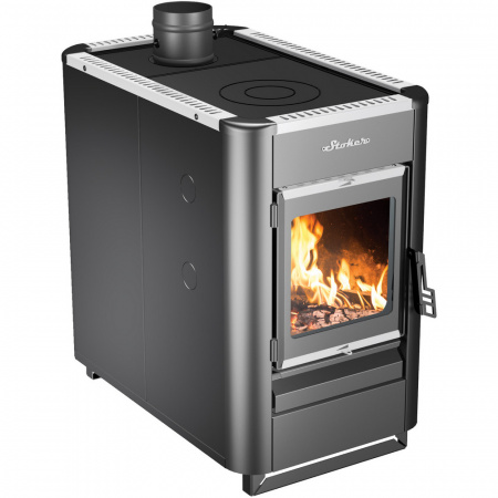 Отопительная печь - камин  Стокер "Садовый" с плитой, Ермак