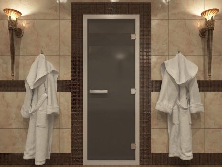 Дверь в Хамамм бронза матовая (коричневая) 1900х700