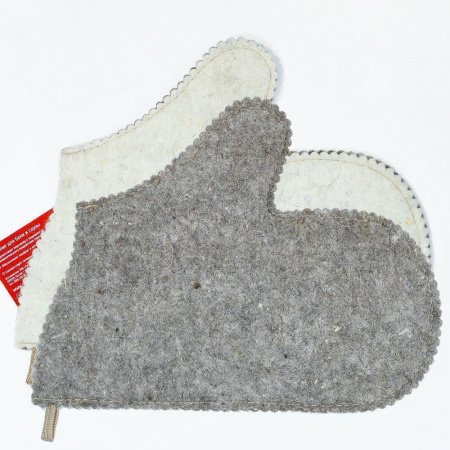 Рукавица НП бело-серая