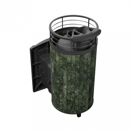 Печь чугунная "Атмосфера XL" Змеевик ламель+сетка с газовой горелкой ПроМеталл