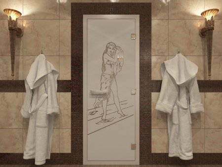 Дверь в Хамамм «Дженифер» бронза матовая 1900х700