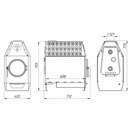 Отопительная печь Стокер Термо 350-АКВА, Ермак