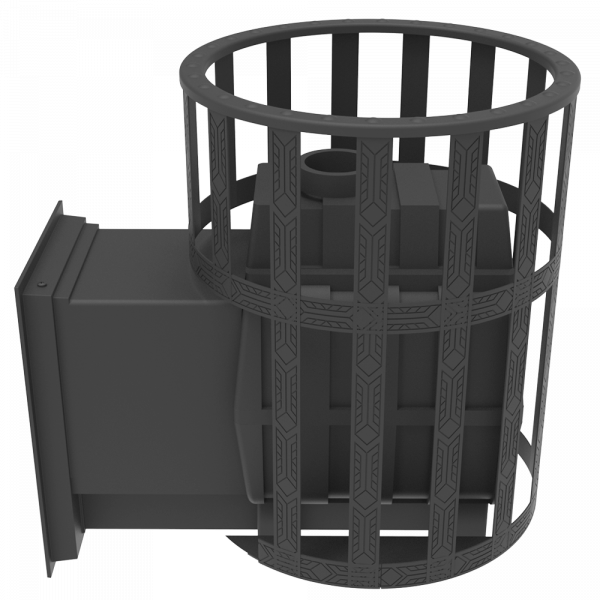 Чугунная печь для бани Воевода 20, Д-2 дверца со стеклом, сетка