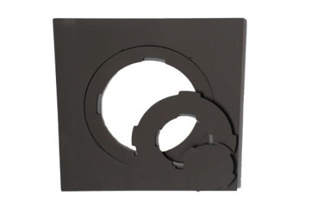 Плита стальная под казан  500х500 Сибирь, с кружками стальными в комплекте, 10 мм толщина