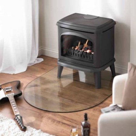 Термозакаленная панель под печь № 3 1100*1100*6 мм закругление с одной стороны