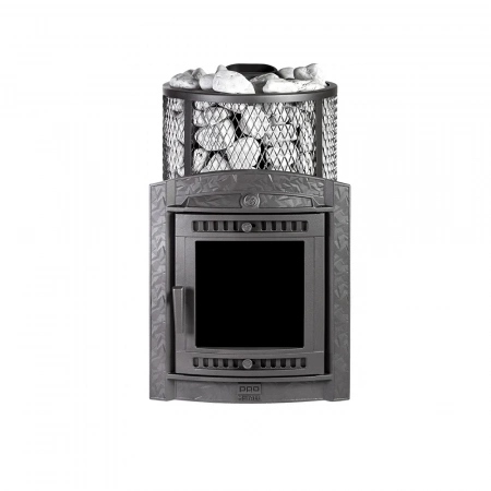 Печь чугунная банная "Атмосфера L" сетка нержавейка ПроМеталл