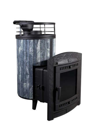 Печь чугунная "Атмосфера L" Талькохлорит ламель+сетка ПроМеталл