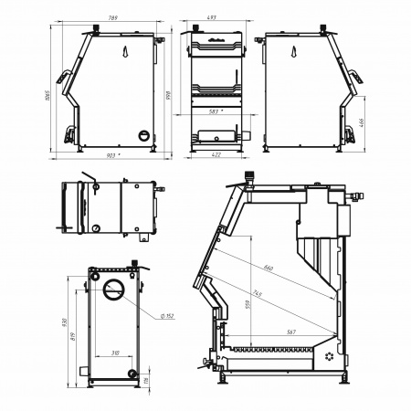 Котел отопительный Стокер Pro 32 Ермак