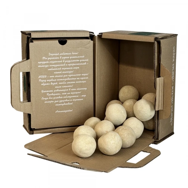 Камень керамический в банную печь "МОВИ" (круглые) 10 кг ПроМеталл