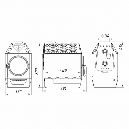 Отопительная печь Стокер Термо 150-АКВА, Ермак