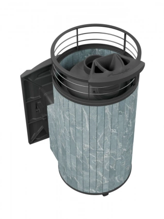 Печь чугунная "Атмосфера XL" Талькохлорит ламель+сетка С ТОННЕЛЕМ ПроМеталл