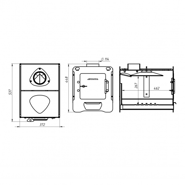 Печь банная Ермак CUBE 16