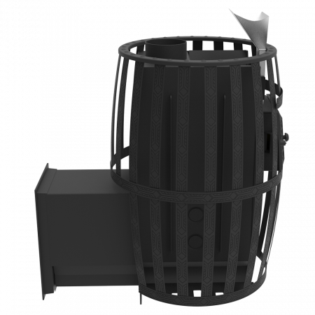 Печь для бани Витязь 28 Закрытая каменка, Д-2 стекло 230х270, 6-8 мм