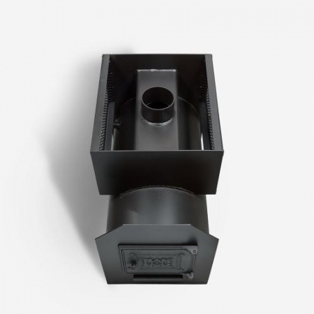 Печь банная из трубы, 4 мм Радуга 26 Б - под навесной бак сзади (бак приобретается отдельно на 50 л)