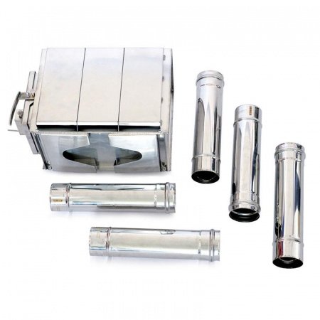 Мобильная печь «Турист» (дымоход в комплекте) Сибирь, 80 мм