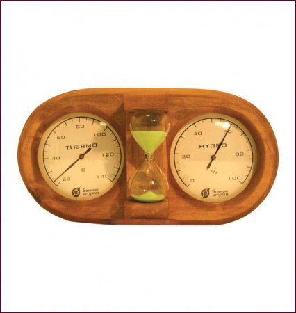 Термометр, гигрометр и песочные часы 3 в 1 27*13,8*7,5 см