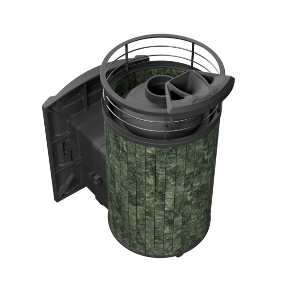 Печь чугунная "Атмосфера L" Змеевик ламель+сетка с газовой горелкой ПроМеталл