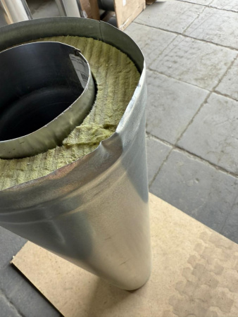 УЦЕНКА 50% Сэндвич — труба ф 120мм, 1,0м, 1,0мм\0,5мм, нержавейка\оцинковка